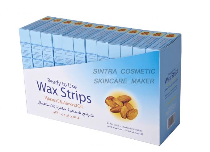 Ready To Use Wax Strips leg Hair Removal Vitamin E Almond Oil STF8124