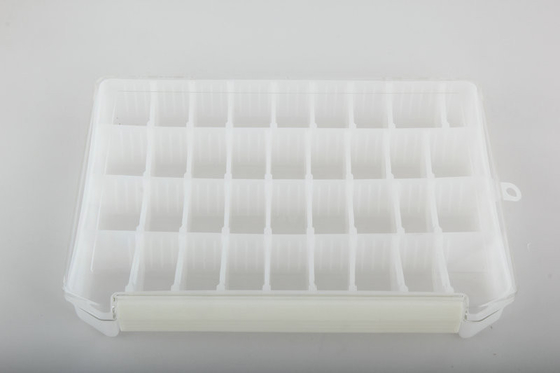 White Big Adjustable Nail Art Tools Plastic Empty Box For Nail Salon