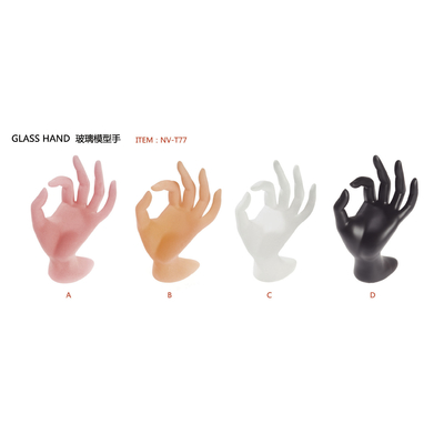 Clear / Pink / Black Nail Art Tools Hand Form Bracelet Ring Display Stand Holder OK Hand