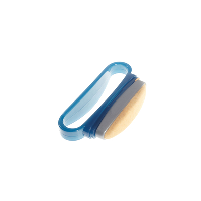 NAVI Custom Mini Blue Color Leather Material Nail Art Cream Buffer DIY Nail Art Tools With Cover Manicure Tool