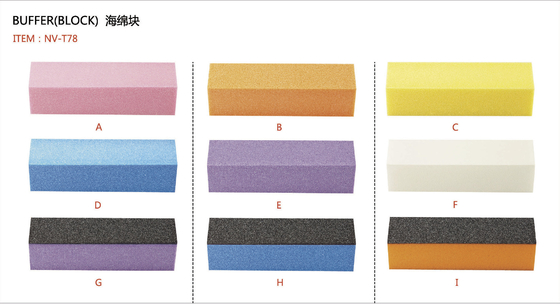 NAVI Nail Buffer Full Color Sponge 4 sided Nail Buffer block, Nail Manicure Tools,Nail care tool