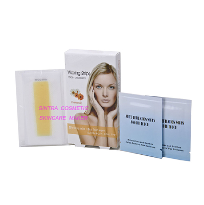 Yellow Chamomile Hair Removal Wax Strips For Face / Underarm Depilation STF1106