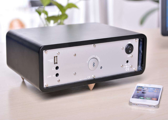 Wooden Portable Deep Bass Bluetooth Speaker for Home with NFC Function 265 * 88 * 196mm