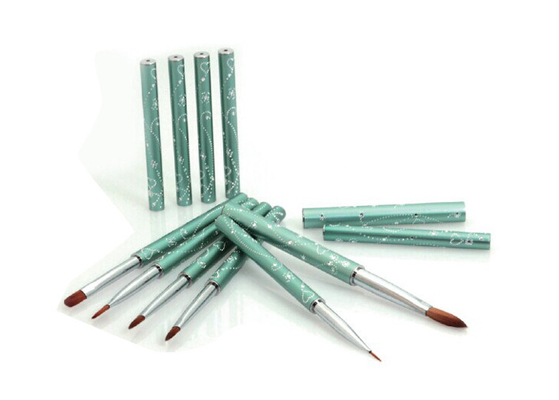 Kolinsky Sable Hair Nail Art Brushes Set , Nail Polish Applicator Brush