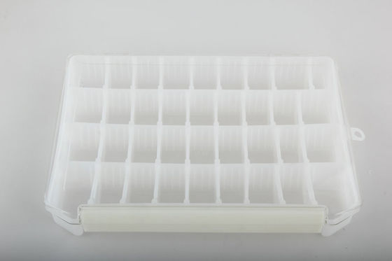 White Big Adjustable Nail Art Tools Plastic Empty Box For Nail Salon