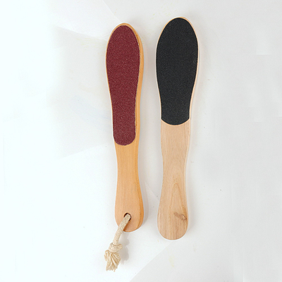 Small Wood Handle Double sided professional foot callus remover 25*6*1cm