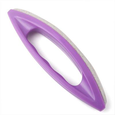 Ladies Cute Polishing Purple Nail Buffer , Nail Art Cream Buffer With Cover