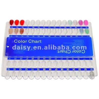 Blue + transparent Nail color chart nail plactic display nail accessory tool
