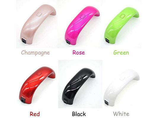 Black 9 Watt LED Lamp Nail Dryer Personal Nail Art Machine With 12 Month Warranty